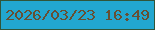 文字の大きさ：4、枠の色：315539、背景の色：22a7d0、文字の色：664f33 無料ブログパーツのブログ時計