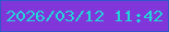 文字の大きさ：4、枠の色：3158c7、背景の色：8136da、文字の色：23d5d8 無料ブログパーツのブログ時計