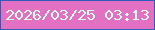 文字の大きさ：5、枠の色：315bb9、背景の色：e270c3、文字の色：d6fcec 無料ブログパーツのブログ時計