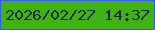 文字の大きさ：3、枠の色：315bf2、背景の色：40b212、文字の色：172f42 無料ブログパーツのブログ時計