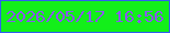 文字の大きさ：3、枠の色：315fee、背景の色：13ef1a、文字の色：865bee 無料ブログパーツのブログ時計