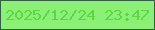 文字の大きさ：5、枠の色：31613d、背景の色：8af076、文字の色：5ed542 無料ブログパーツのブログ時計
