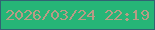 文字の大きさ：3、枠の色：316373、背景の色：26b577、文字の色：b89b85 無料ブログパーツのブログ時計