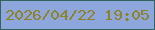 文字の大きさ：3、枠の色：31645d、背景の色：8da7dd、文字の色：8e8224 無料ブログパーツのブログ時計