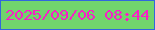 文字の大きさ：2、枠の色：3166de、背景の色：71d46d、文字の色：f81fc6 無料ブログパーツのブログ時計
