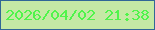 文字の大きさ：4、枠の色：316797、背景の色：c5e9a5、文字の色：50f44b 無料ブログパーツのブログ時計