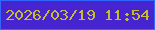 文字の大きさ：3、枠の色：3167fc、背景の色：4624cf、文字の色：c5bb36 無料ブログパーツのブログ時計