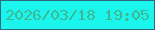 文字の大きさ：3、枠の色：316881、背景の色：1af5ee、文字の色：41b791 無料ブログパーツのブログ時計