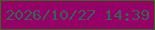 文字の大きさ：5、枠の色：316b1d、背景の色：960168、文字の色：326650 無料ブログパーツのブログ時計