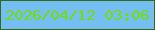 文字の大きさ：4、枠の色：316c1a、背景の色：75bef1、文字の色：74dd03 無料ブログパーツのブログ時計