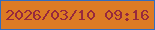 文字の大きさ：4、枠の色：316dbf、背景の色：dc7b24、文字の色：97293d 無料ブログパーツのブログ時計