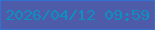 文字の大きさ：3、枠の色：3171d1、背景の色：4d5ba8、文字の色：0e8fc2 無料ブログパーツのブログ時計