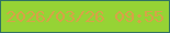 文字の大きさ：2、枠の色：317263、背景の色：96d335、文字の色：d7a248 無料ブログパーツのブログ時計