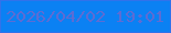 文字の大きさ：1、枠の色：3172ea、背景の色：0b81f3、文字の色：5c6cd4 無料ブログパーツのブログ時計