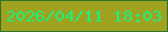 文字の大きさ：3、枠の色：31732a、背景の色：9ea21f、文字の色：1eef7c 無料ブログパーツのブログ時計