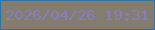 文字の大きさ：4、枠の色：31739f、背景の色：837c6f、文字の色：877dbf 無料ブログパーツのブログ時計