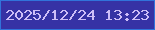 文字の大きさ：1、枠の色：3173da、背景の色：3632a5、文字の色：cdbef8 無料ブログパーツのブログ時計