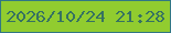 文字の大きさ：1、枠の色：317784、背景の色：91cc2f、文字の色：367261 無料ブログパーツのブログ時計