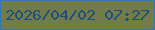 文字の大きさ：5、枠の色：3179b4、背景の色：727c4a、文字の色：1a507b 無料ブログパーツのブログ時計