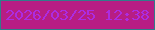 文字の大きさ：5、枠の色：317c8a、背景の色：b71d84、文字の色：ac2ce1 無料ブログパーツのブログ時計