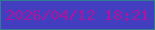 文字の大きさ：4、枠の色：317d90、背景の色：423ebf、文字の色：aa179d 無料ブログパーツのブログ時計