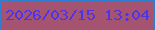 文字の大きさ：2、枠の色：317dcf、背景の色：a45370、文字の色：4d34e8 無料ブログパーツのブログ時計