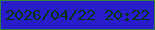 文字の大きさ：5、枠の色：318045、背景の色：291cc9、文字の色：073608 無料ブログパーツのブログ時計