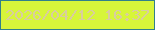 文字の大きさ：1、枠の色：31808b、背景の色：d7f53a、文字の色：d9cd9f 無料ブログパーツのブログ時計