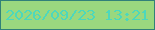 文字の大きさ：1、枠の色：318179、背景の色：9ad87f、文字の色：4dd8bc 無料ブログパーツのブログ時計