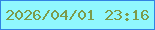 文字の大きさ：3、枠の色：3183e3、背景の色：90f8fe、文字の色：7c9b4a 無料ブログパーツのブログ時計