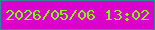 文字の大きさ：4、枠の色：31849a、背景の色：da02ca、文字の色：85f617 無料ブログパーツのブログ時計
