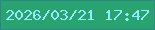 文字の大きさ：2、枠の色：318584、背景の色：29a470、文字の色：92ecfb 無料ブログパーツのブログ時計