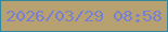 文字の大きさ：2、枠の色：31879d、背景の色：b8a170、文字の色：777fd5 無料ブログパーツのブログ時計