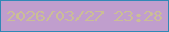 文字の大きさ：4、枠の色：3188b6、背景の色：c09ecd、文字の色：cbbe95 無料ブログパーツのブログ時計