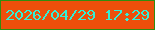 文字の大きさ：3、枠の色：318c0f、背景の色：ed4f0b、文字の色：34eed6 無料ブログパーツのブログ時計