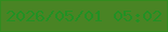 文字の大きさ：4、枠の色：318c1e、背景の色：498424、文字の色：219123 無料ブログパーツのブログ時計