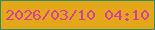 文字の大きさ：4、枠の色：318c5e、背景の色：e4a719、文字の色：d54098 無料ブログパーツのブログ時計