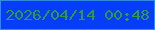 文字の大きさ：2、枠の色：318ce0、背景の色：053df8、文字の色：309847 無料ブログパーツのブログ時計