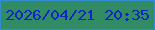 文字の大きさ：5、枠の色：318dd2、背景の色：318c66、文字の色：0f27c2 無料ブログパーツのブログ時計