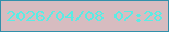 文字の大きさ：3、枠の色：3190ab、背景の色：d7bcc0、文字の色：5aece5 無料ブログパーツのブログ時計
