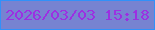 文字の大きさ：3、枠の色：3191f9、背景の色：7783d1、文字の色：9c30e2 無料ブログパーツのブログ時計