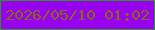 文字の大きさ：5、枠の色：319325、背景の色：9801f0、文字の色：886819 無料ブログパーツのブログ時計