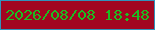 文字の大きさ：2、枠の色：3193bb、背景の色：a20621、文字の色：1cbd21 無料ブログパーツのブログ時計