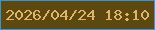文字の大きさ：4、枠の色：3195e2、背景の色：5d4810、文字の色：dfb46c 無料ブログパーツのブログ時計