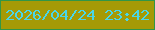 文字の大きさ：1、枠の色：319647、背景の色：a59a06、文字の色：49d6e9 無料ブログパーツのブログ時計