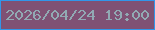 文字の大きさ：4、枠の色：3196ea、背景の色：7f5174、文字の色：91a9b3 無料ブログパーツのブログ時計