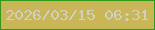 文字の大きさ：1、枠の色：319818、背景の色：c9b757、文字の色：d1cfc4 無料ブログパーツのブログ時計