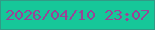 文字の大きさ：3、枠の色：319a86、背景の色：16c799、文字の色：994496 無料ブログパーツのブログ時計