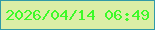 文字の大きさ：2、枠の色：319aa7、背景の色：dbeea6、文字の色：3cfa29 無料ブログパーツのブログ時計