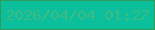 文字の大きさ：4、枠の色：319b58、背景の色：0bbf9c、文字の色：3ebb83 無料ブログパーツのブログ時計